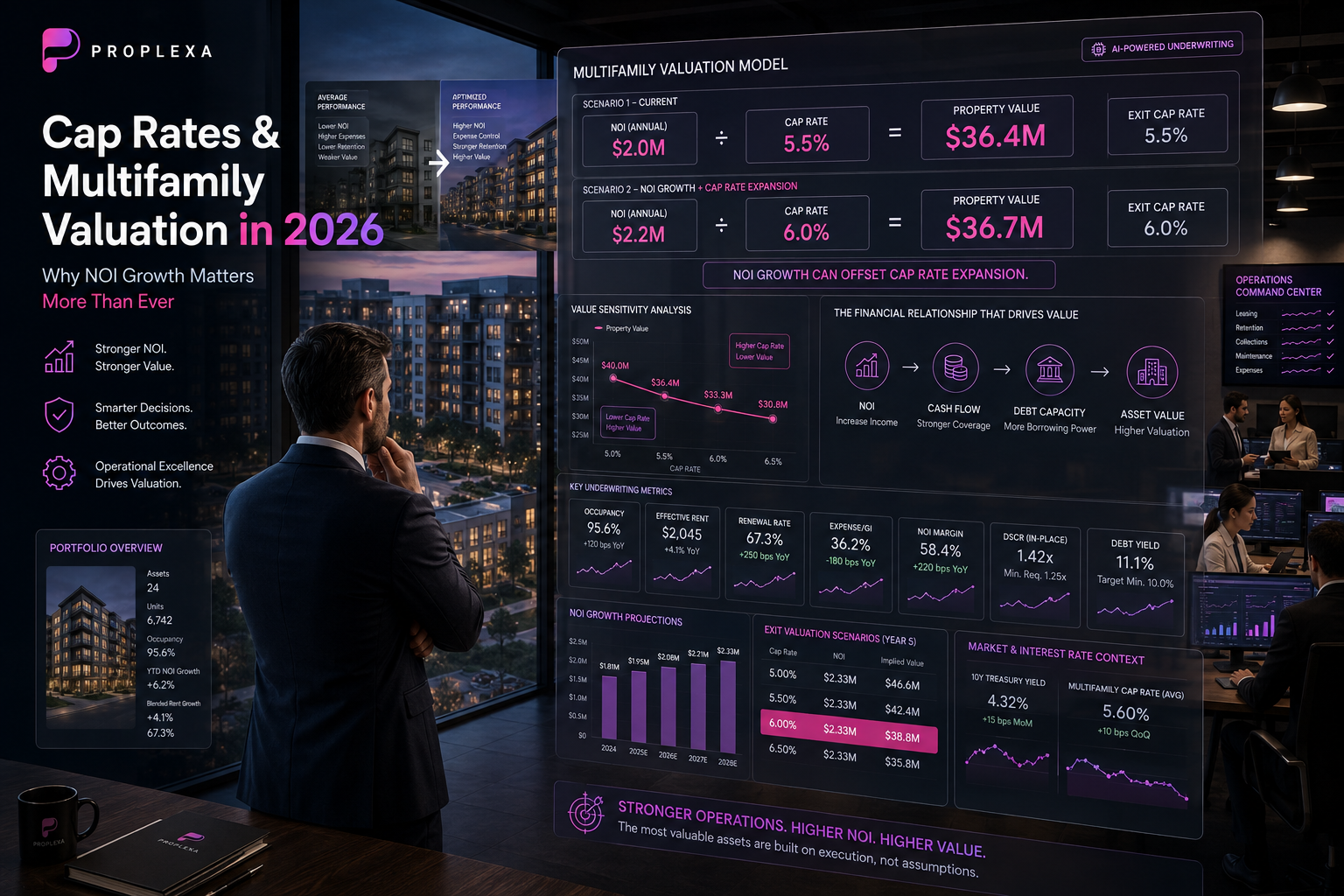 Cap Rates and Multifamily Valuation in 2026: Why NOI Growth Matters More Than Ever